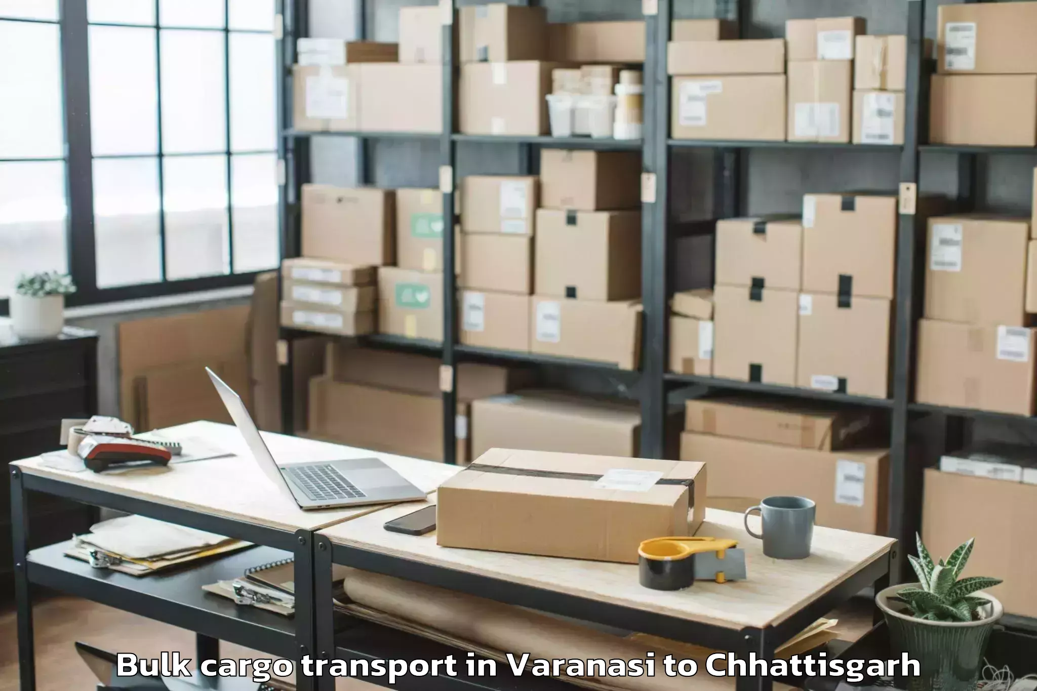 Professional Varanasi to Kalinga University Raipur Bulk Cargo Transport